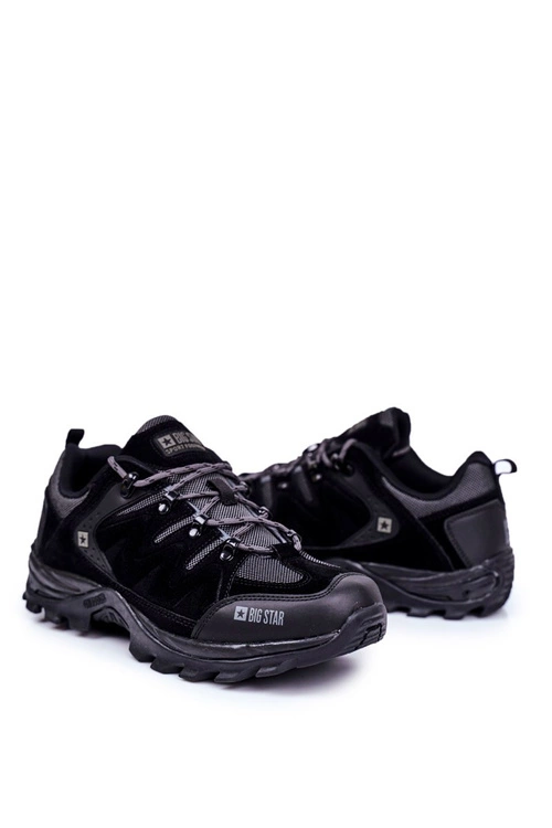 Trekkingowe Męskie Buty Big Star Outdoor Czarne GG174282