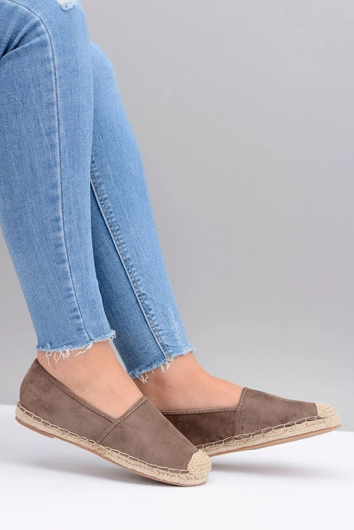 Lu Boo Zamszowe Lniane Espadryle Slip On Ramen