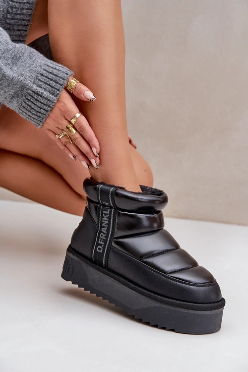 Niskie Śniegowce Na Grubej Podeszwie D.Franklin DFSH371011 Czarne
