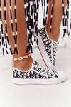 Damskie Logowane Trampki Biało-Czarne Day Off