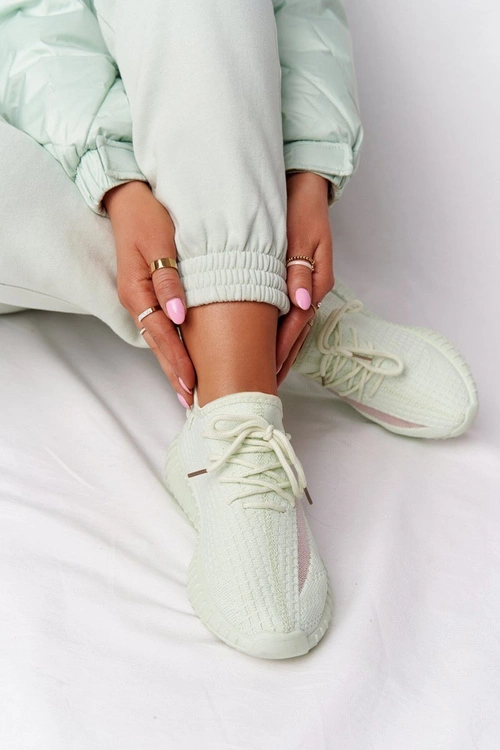 Damskie Sportowe Buty Sneakersy Jasnozielone Amazing