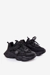 Sneakersy Dziecięce Na Platformie Czarne Hanomess