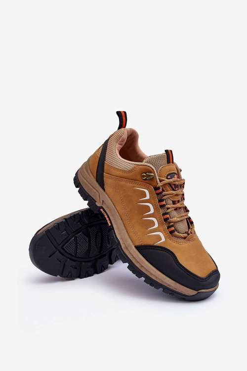 Męskie Buty Trekkingowe Niskie Brązowe Galas