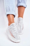 Damskie Sportowe Buty Lekkie Przewiewne Srebrne Lumiere