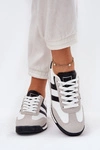 Niskie Sneakersy Damskie Białe Rulaana