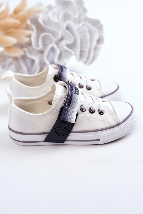 Dziecięce Niskie Trampki BIG STAR JJ374070 Białe