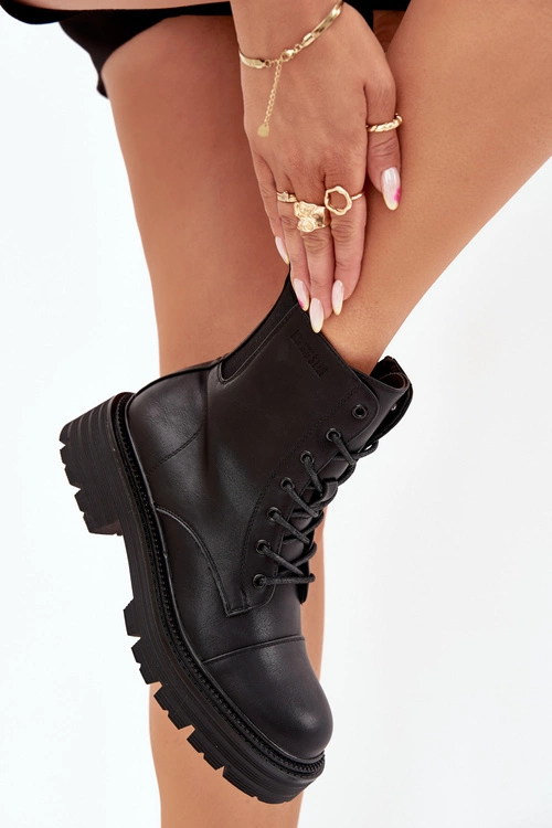 Ocieplane Botki Workery Damskie Big Star OO274140 Czarne