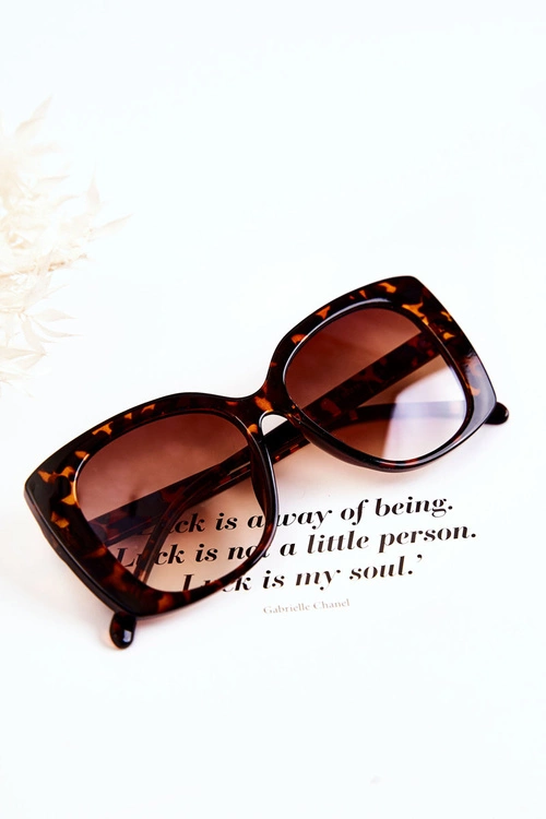 Modne Okulary Przeciwsłoneczne Marmurkowe M2321 Brązowe