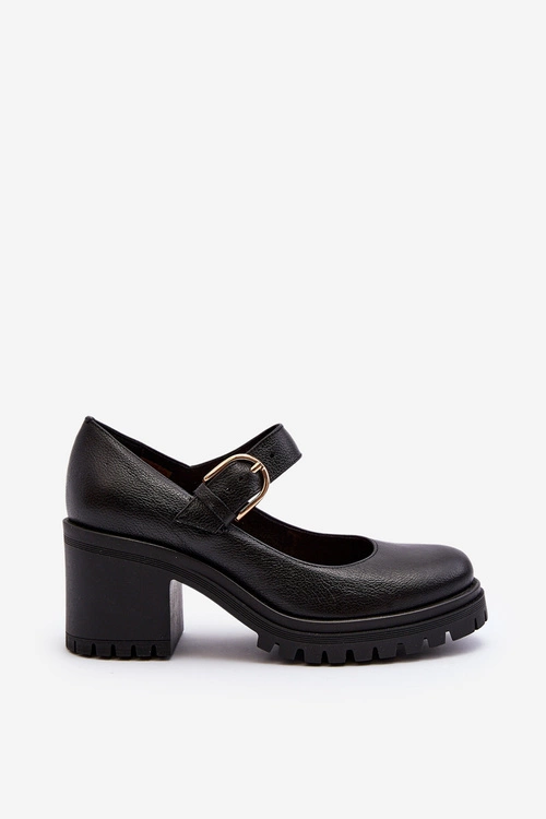 Zazoo 20166 Skórzane Czółenka Czarne