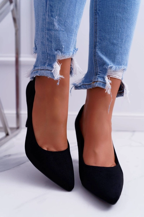 Czółenka Damskie Sergio Leone PB139 Czarne Felice