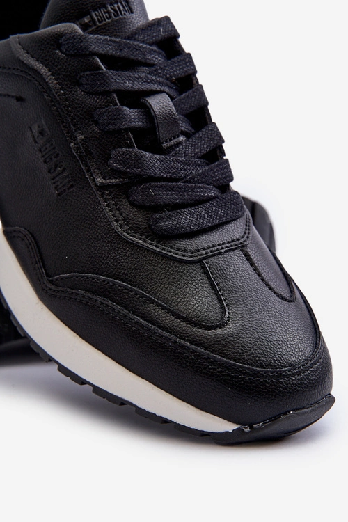 Sneakersy Męskie Skórzane BIG STAR NN174287 Czarne