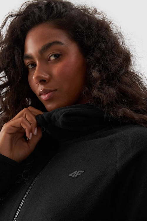 Polar Z Kapturem Regular Damski 4F 4FWMM00TFLEF291-20S Czarny
