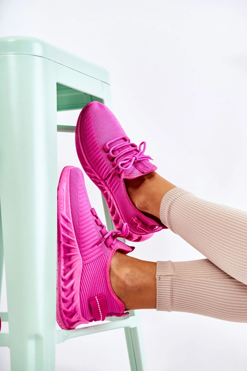 Damskie Sportowe Buty Materiałowe Różowe Lenney