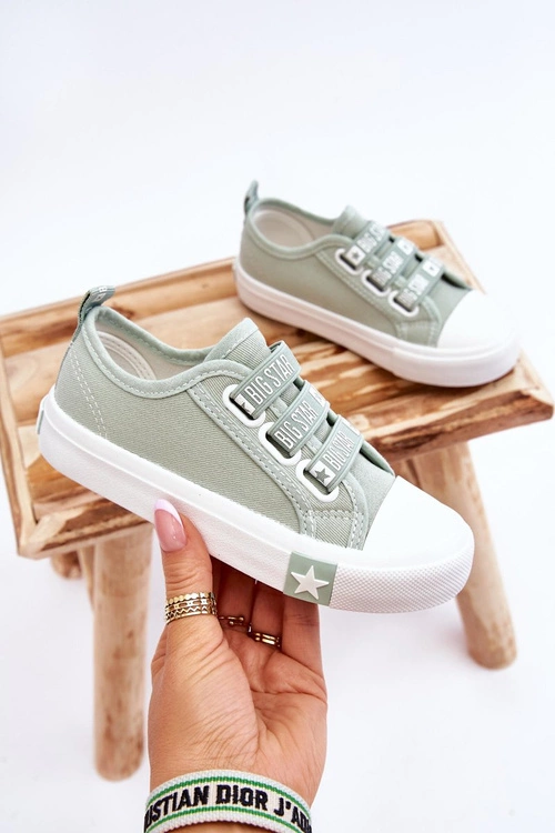 Dziecięce Trampki Wsuwane Big Star LL374010 Zielone