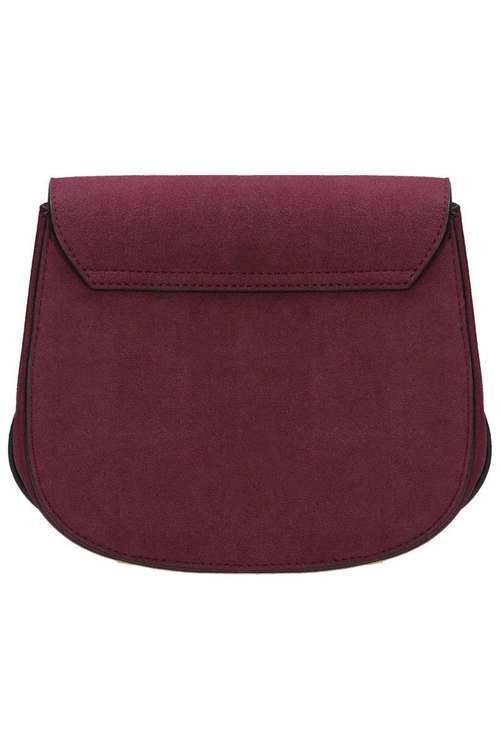 Damska Zamszowa Torebka Bordowa NOBO NBAG-F0180-C005