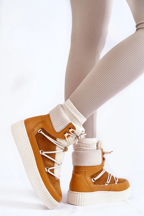 Damskie Botki Śniegowce La.Fi 280072Y-QN Camel