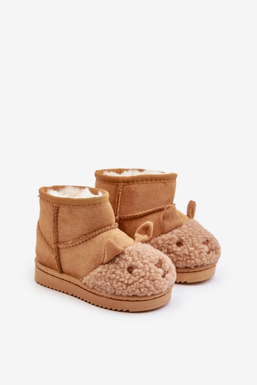 Ocieplane Dziecięce Botki Śniegowce Lamy Camel Esandira