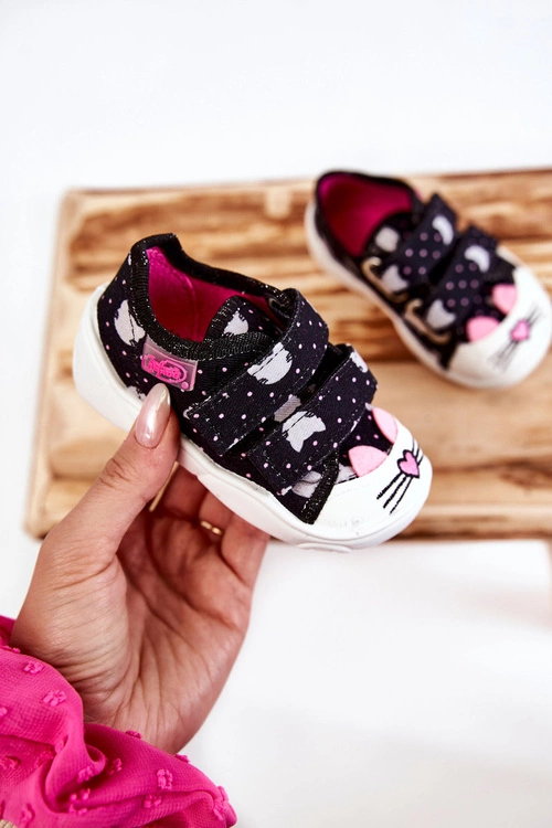 Dziecięce Tenisówki Kotki Befado 907P151 Czarne