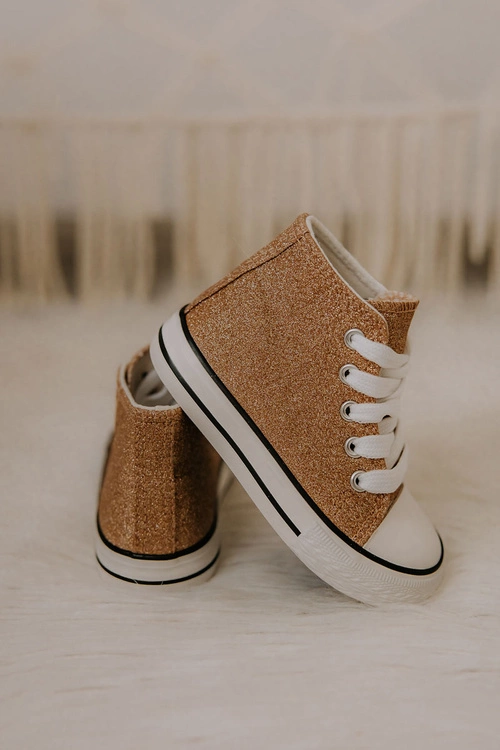 Dziecięce Trampki Wysokie Różowe Złoto Catrina