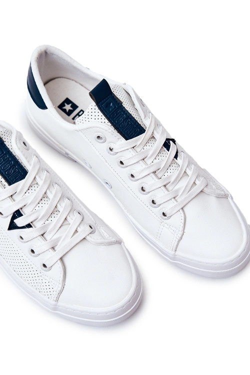 Męskie Skórzane Trampki Big Star JJ174226 Białe