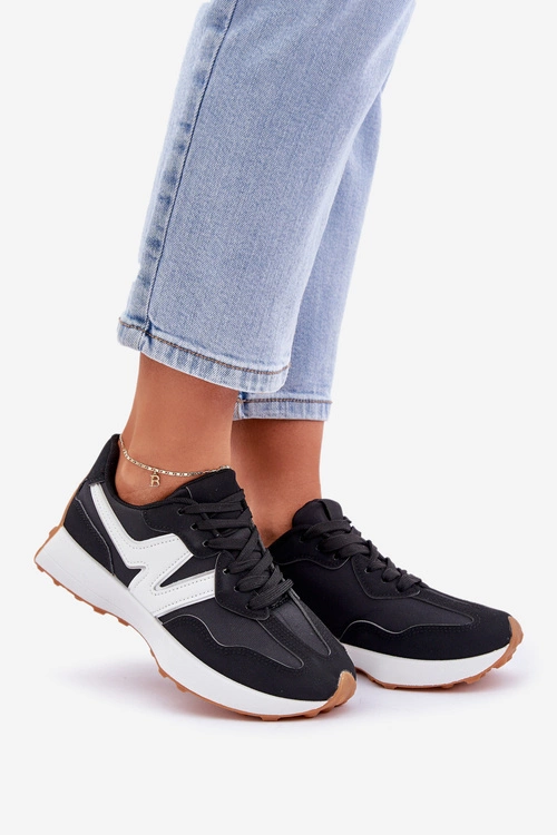 Buty Sportowe Sneakersy Damskie Czarne Britma