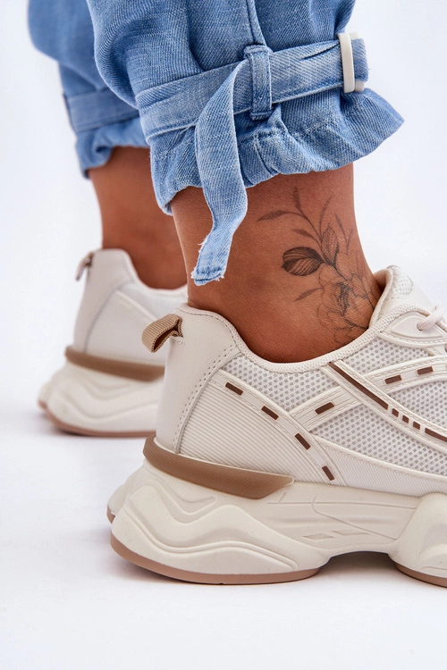 Damskie Buty Sportowe Sneakersy Beżowe Feluci