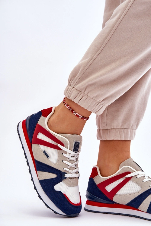 Wygodne Damskie Sneakersy Memory Foam Big Star LL274950 Czerwone