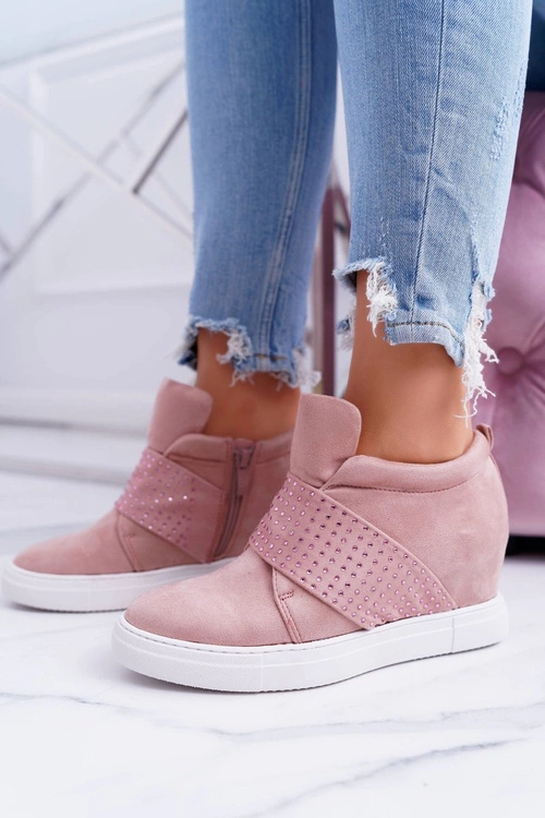 Sneakersy Damskie Różowe Lu Boo Cekiny PinkSugar