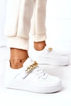 Sportowe Buty Sneakersy Z Łańcuchem Białe One Chance