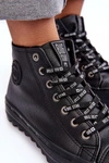 Trampki Damskie Big Star Wysokie Ocieplane Czarne EE274110