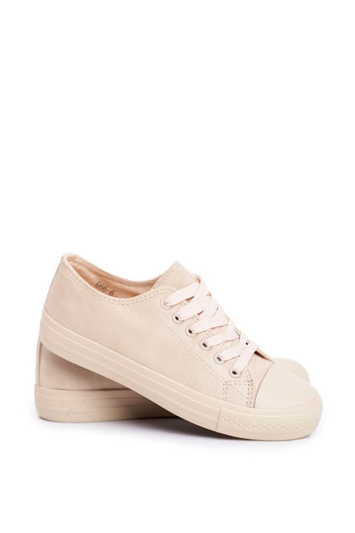 Damskie Trampki Zamszowe Beżowe El Paso