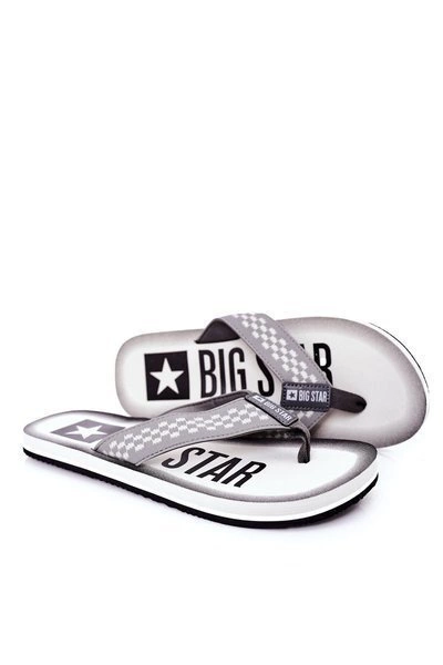 Męskie Klapki Japonki Big Star HH174813 Szare