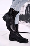 Botki Damskie Workery Czarne Perfecto