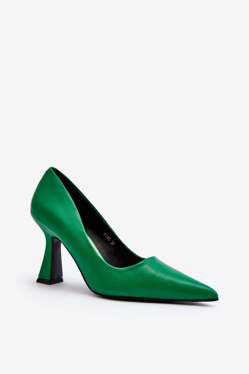 Klasyczne Szpilki W Szpic Zielone Delimena