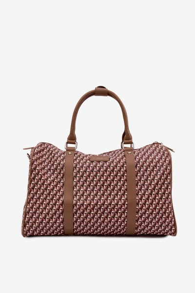 Flora&Co Wzorzysta Torba Podróżna Brązowa Damska Nelle