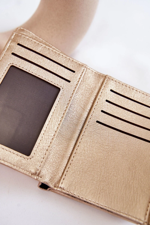 Damski Mały Portfel Na Magnes Złoty Zaya