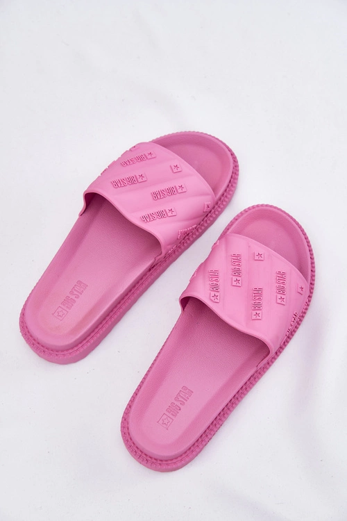 Klapki Damskie Na Platformie Big Star RR274A541 Różowe