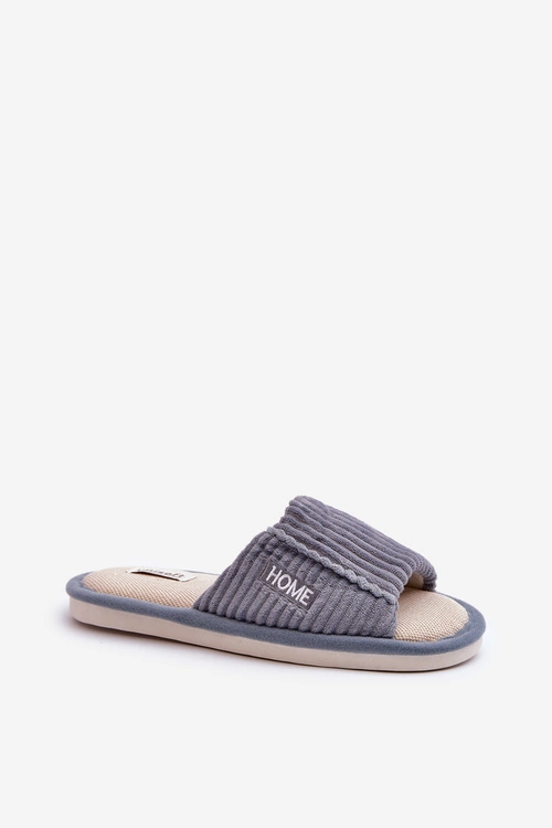 Kapcie Damskie Z Przeszyciami Niebieskie Marique