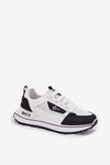 Buty Sportowe Damskie Na Platformie Big Star RR274A223 HI-POLY SYSTEM Biało-Czarne