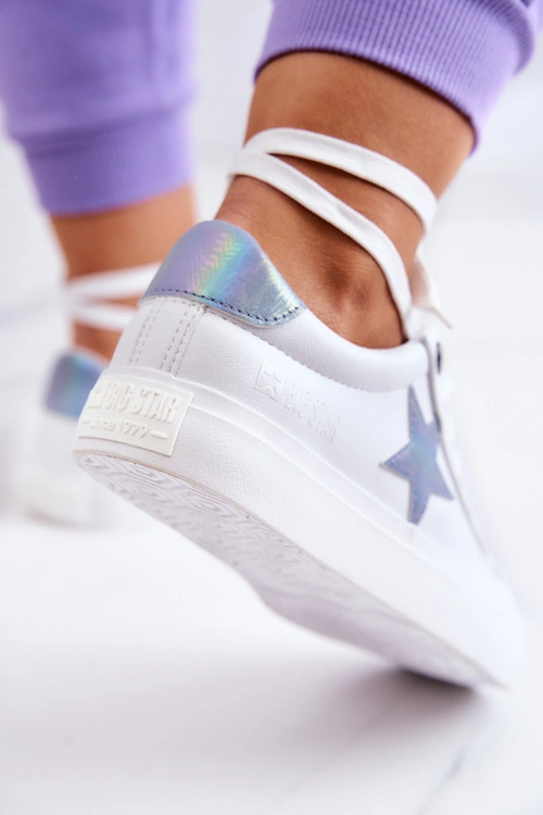 Skórzane Tenisówki Gwiazda Big Star JJ274240 Białe