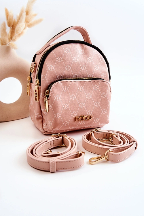 Damski Skórzany Plecak NOBO L1341-C004 Różowy