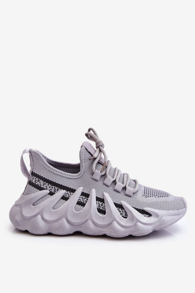 Damskie Modne Skarpetkowe Sneakersy Szare Daxo