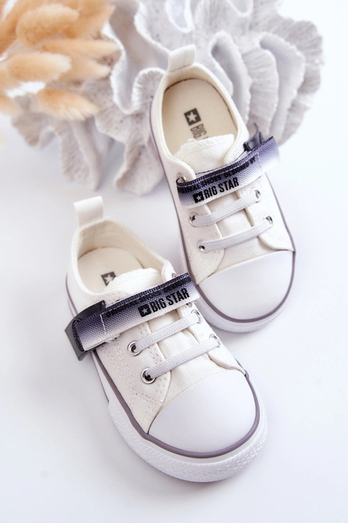 Dziecięce Niskie Trampki BIG STAR JJ374075 Białe