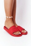 Klapki Damskie Big Star Czerwone DD274A270