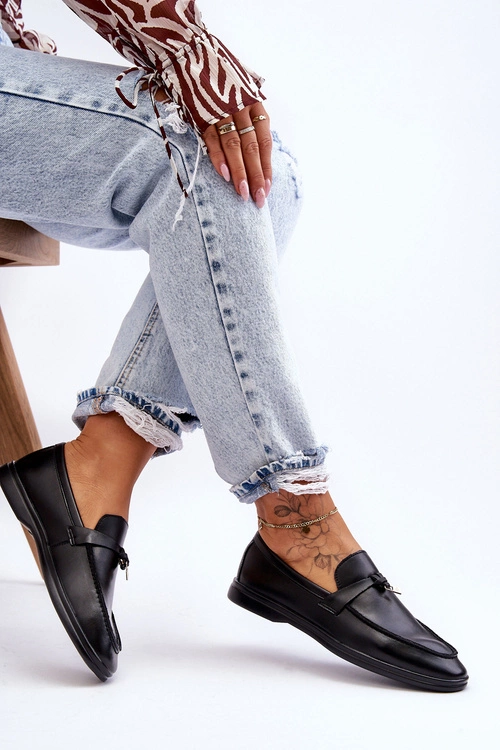 Klasyczne Mokasyny Damskie Czarne Cortez