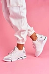 Sportowe Damskie Buty Z Suwakiem i Ściągaczem Białe Terfin
