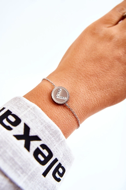 Damska Bransoletka Celebrytka Z Ozdobą I Cyrkoniami Srebrna