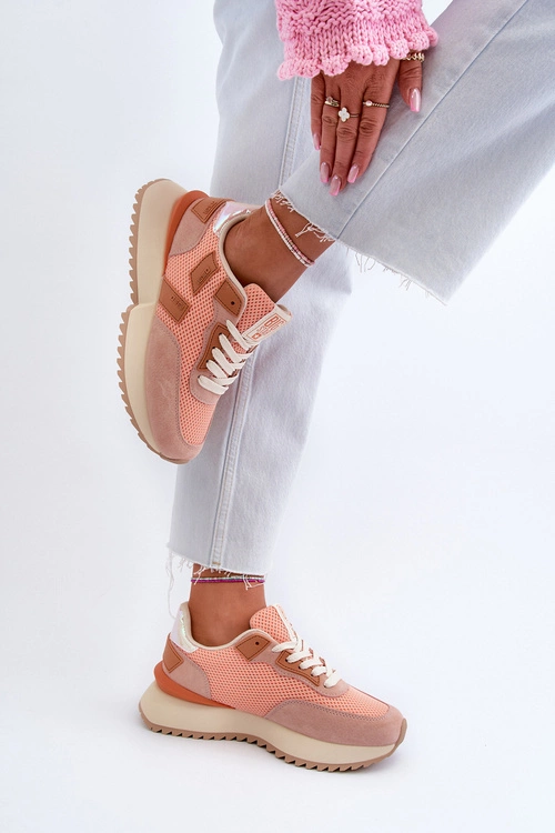 Sneakersy Damskie Big Star NN274976 Pomarańczowe