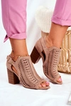 Botki Damskie z Wycięciem Wiosenne Beżowe Beyond Us