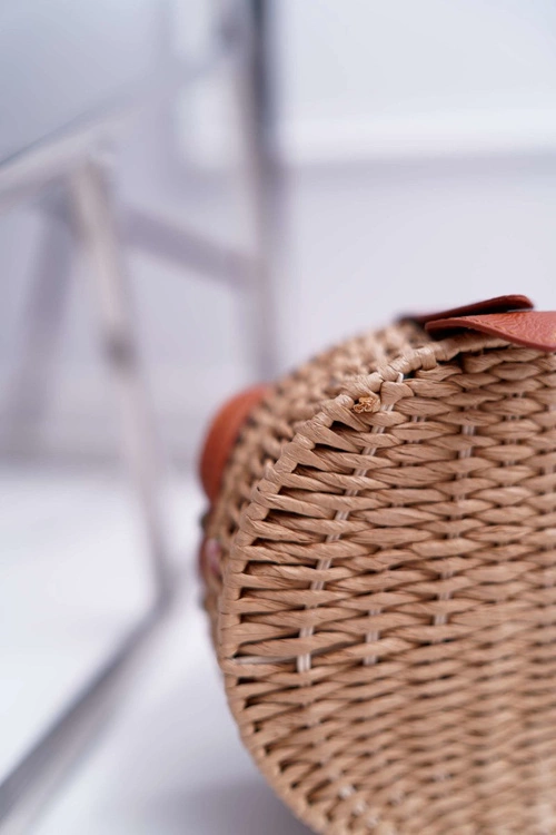 Torebka Pleciona Kuferek Sznurkowy Veeza Camel